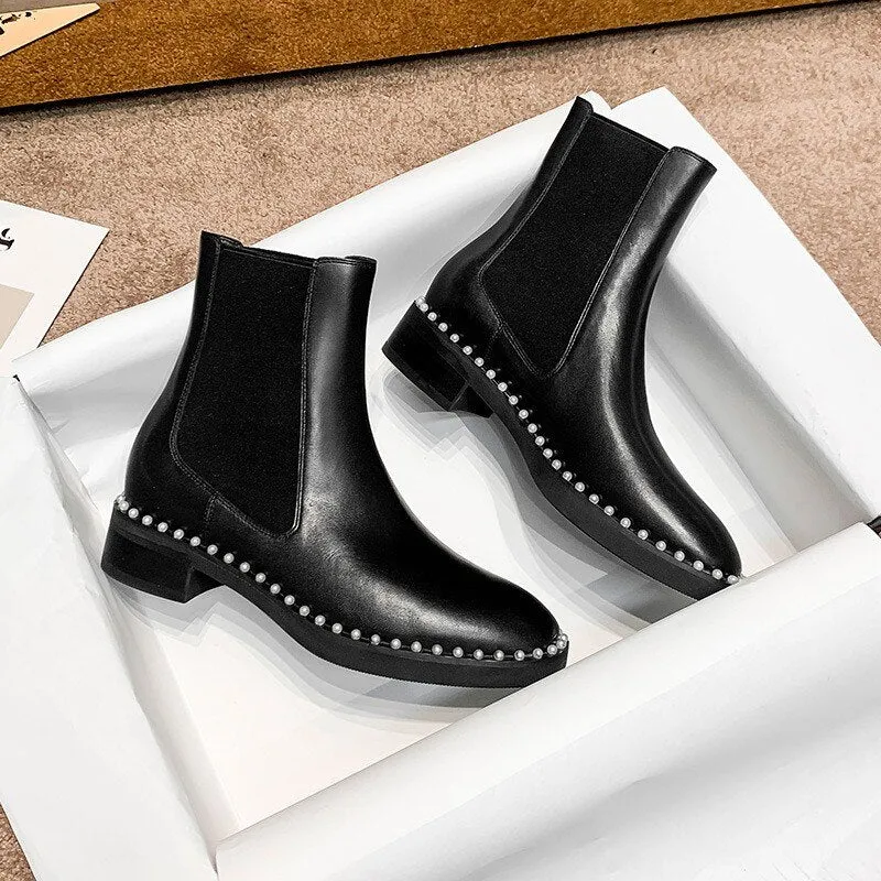 Office Lady Vintage Casual  Elegant Concise Outdoor Boots