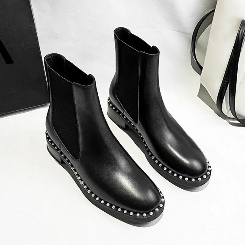 Office Lady Vintage Casual  Elegant Concise Outdoor Boots