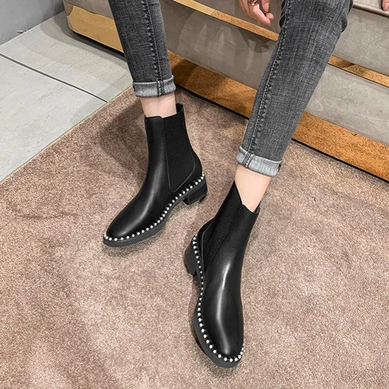 Office Lady Vintage Casual  Elegant Concise Outdoor Boots