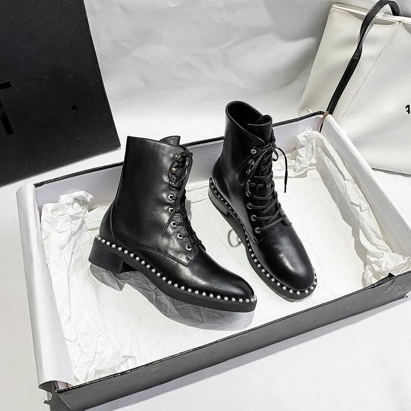 Office Lady Vintage Casual  Elegant Concise Outdoor Boots
