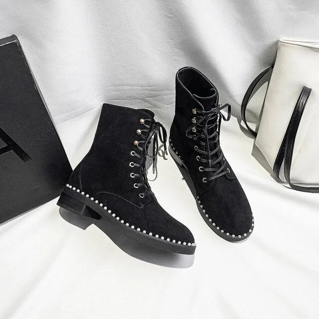 Office Lady Vintage Casual  Elegant Concise Outdoor Boots