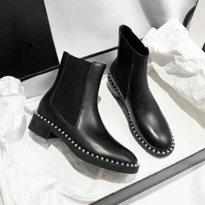 Office Lady Vintage Casual  Elegant Concise Outdoor Boots