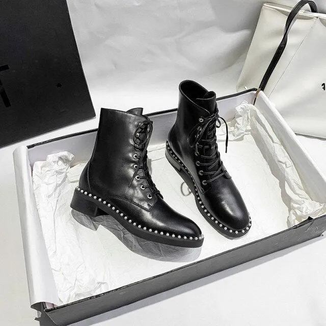 Office Lady Vintage Casual  Elegant Concise Outdoor Boots