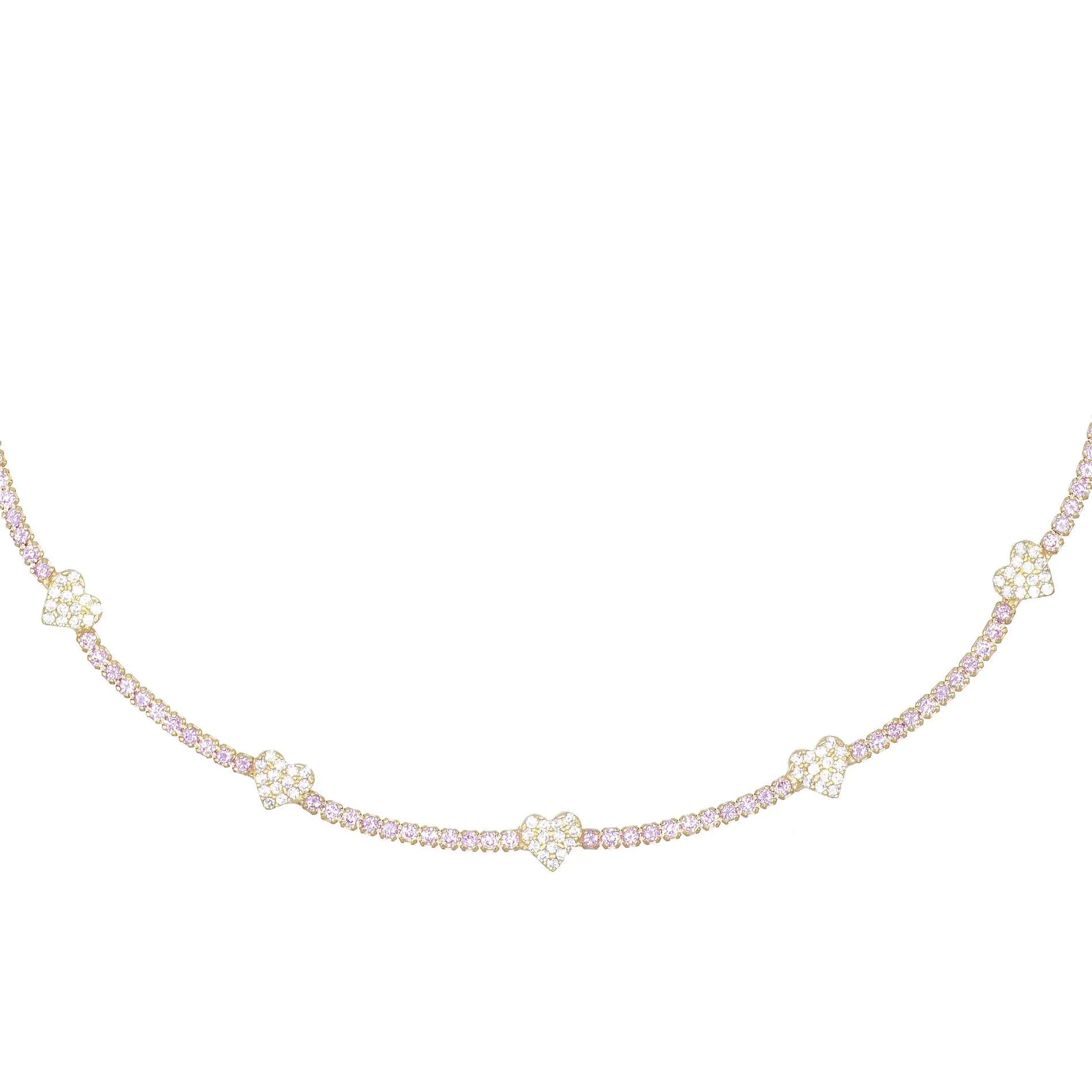 Pastel Heart Tennis Choker