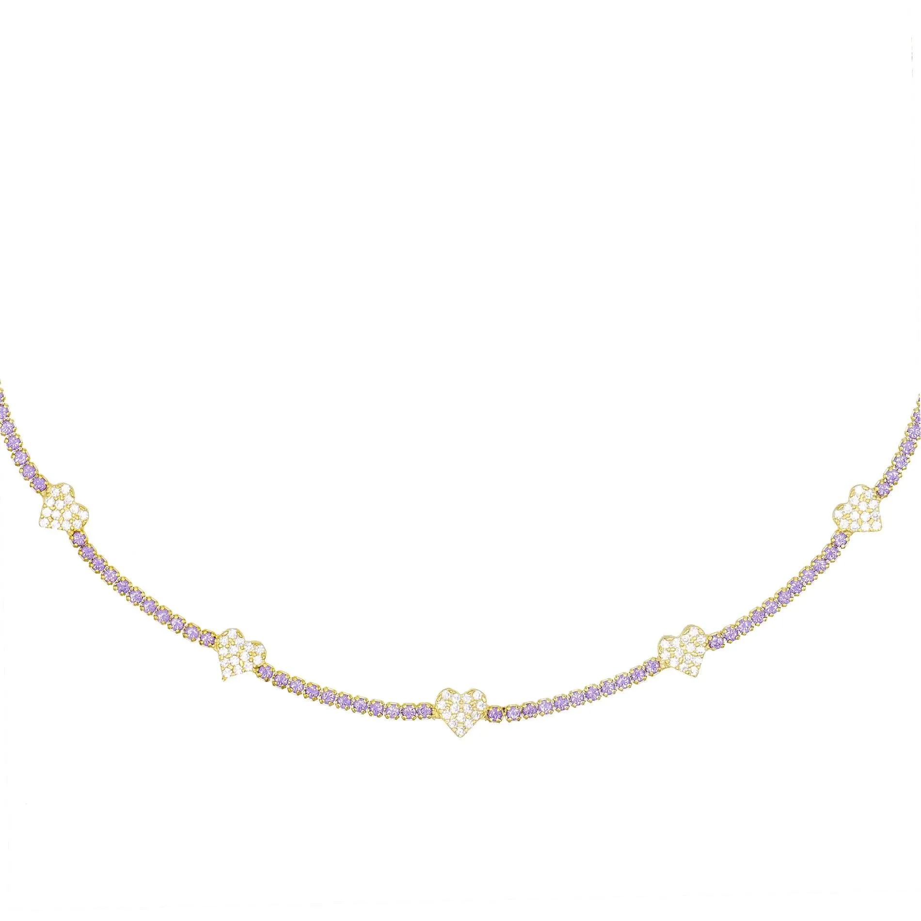 Pastel Heart Tennis Choker