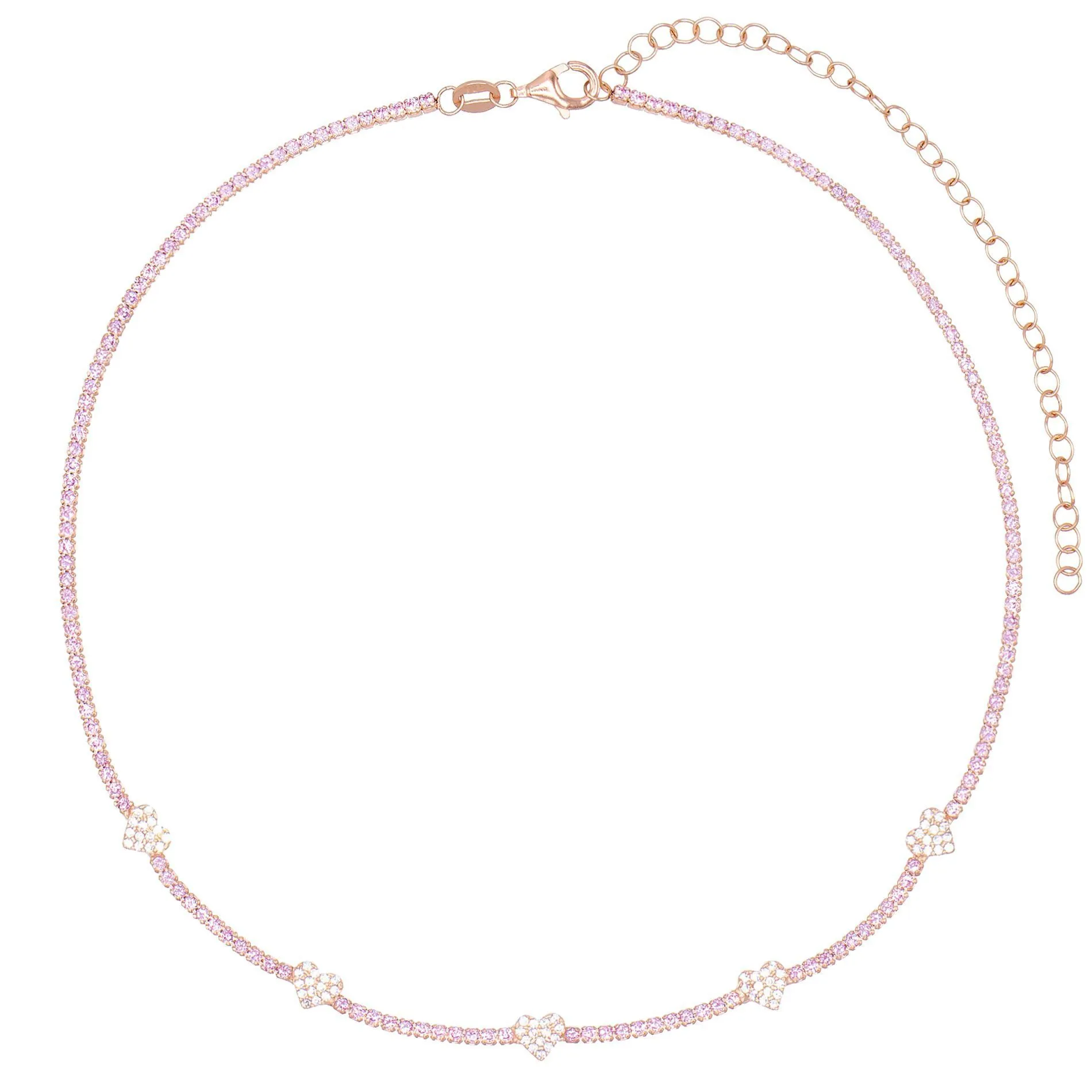 Pastel Heart Tennis Choker