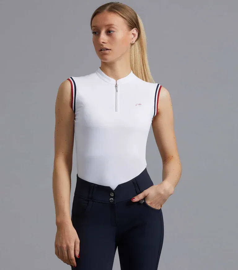 PEI Alito Ladies Sleeveless Riding Top (White)