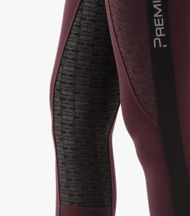 PEI Ronia Full Grip Riding Tights (Burgundy, UK12/EU40)