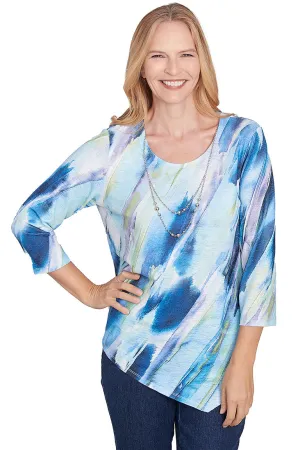 Petite Diagonal Brushstroke Asymmetrical Necklace Top