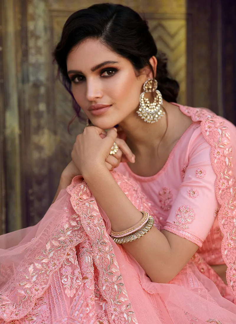 Pink Sequence And Dori Embellished Designer Lehenga Choli