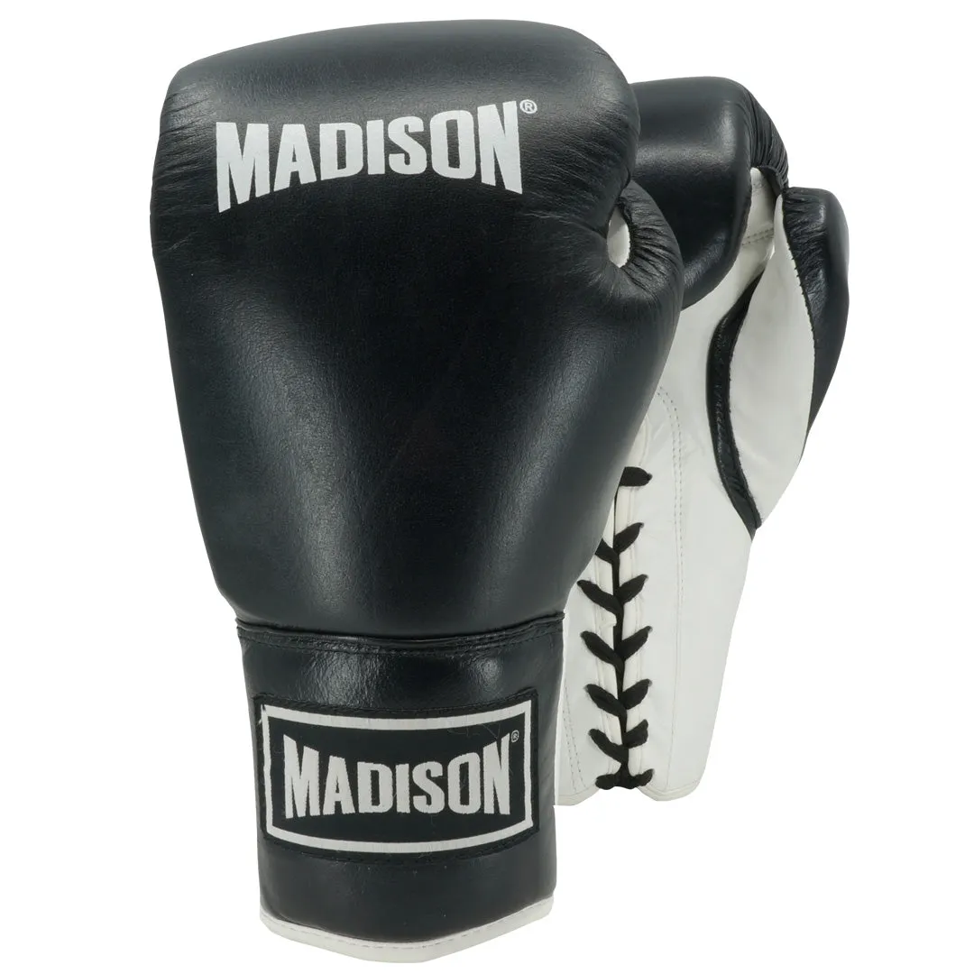Platinum Lace-up Boxing Gloves - Black/White