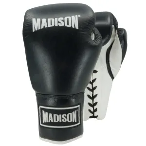Platinum Lace-up Boxing Gloves - Black/White