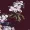Plum Floral Frill Sleeve High Neck Dress