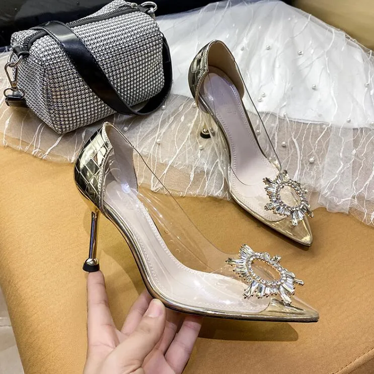 Pointy Clear High Heels GS247