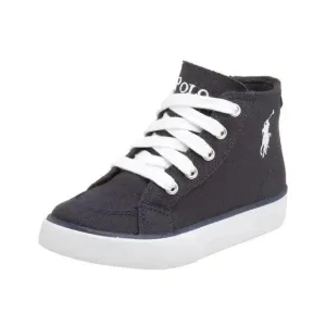 Polo Ralph Lauren Brisbane Hi 91691 Kids Sneaker Navy Size 1.5