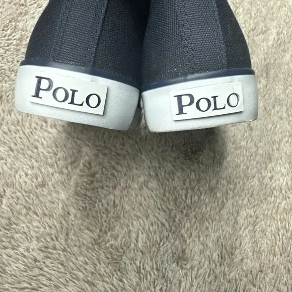 Polo Ralph Lauren Brisbane Hi 91691 Kids Sneaker Navy Size 1.5