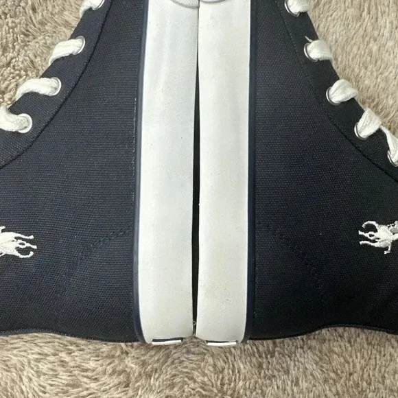 Polo Ralph Lauren Brisbane Hi 91691 Kids Sneaker Navy Size 1.5