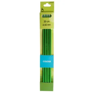 Pony Double-Point Coloured Knitting Needles-Set Of Five 4.50mm