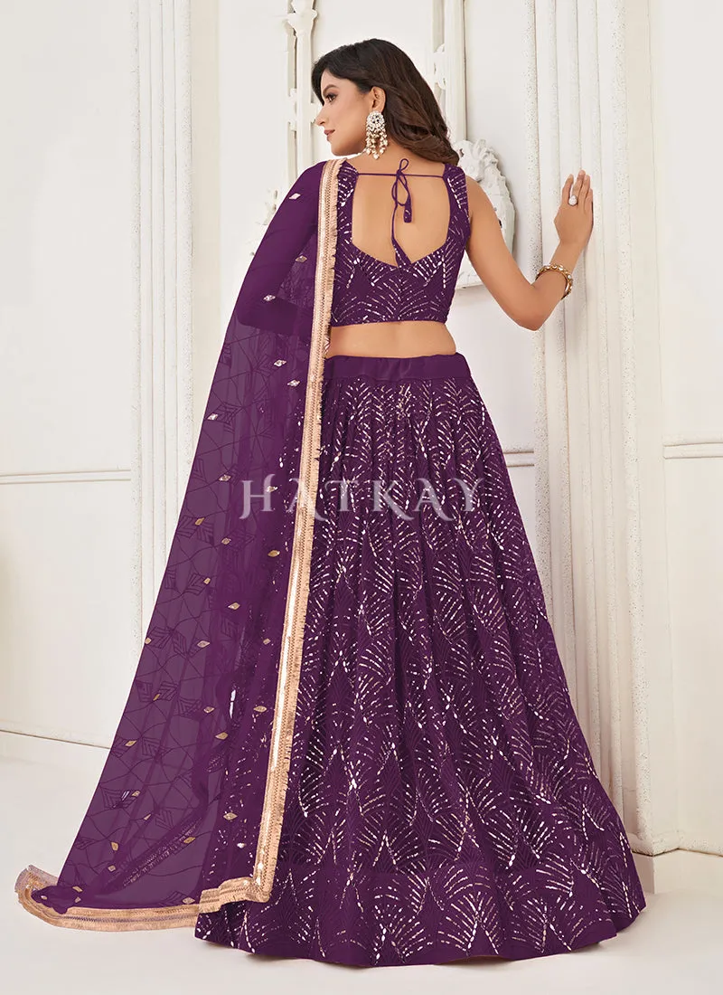 Purple Traditional Wedding Lehenga Choli