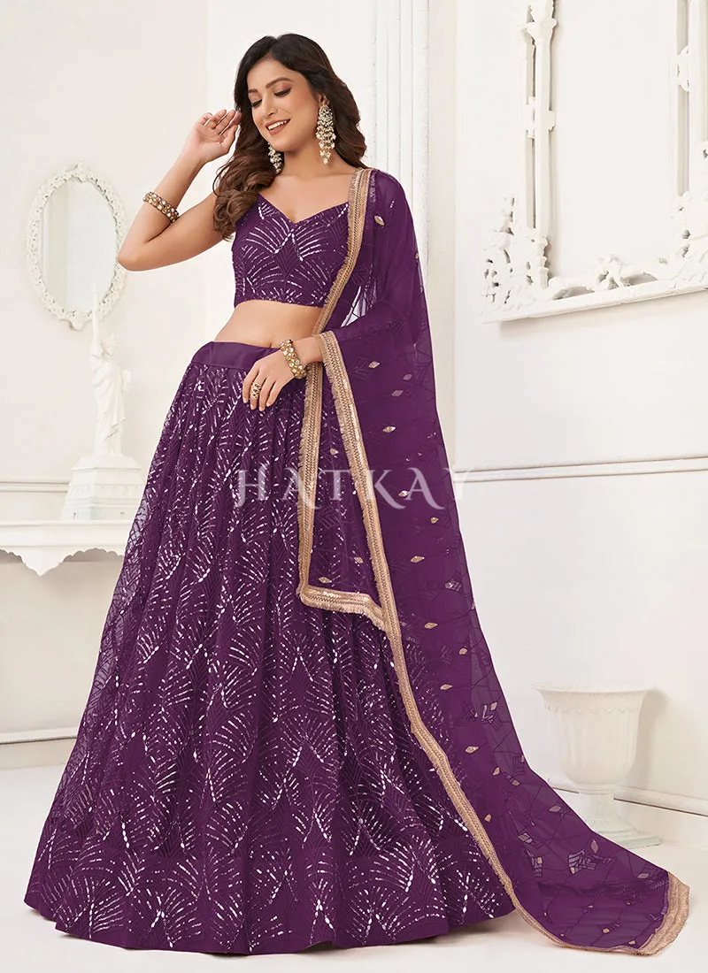 Purple Traditional Wedding Lehenga Choli