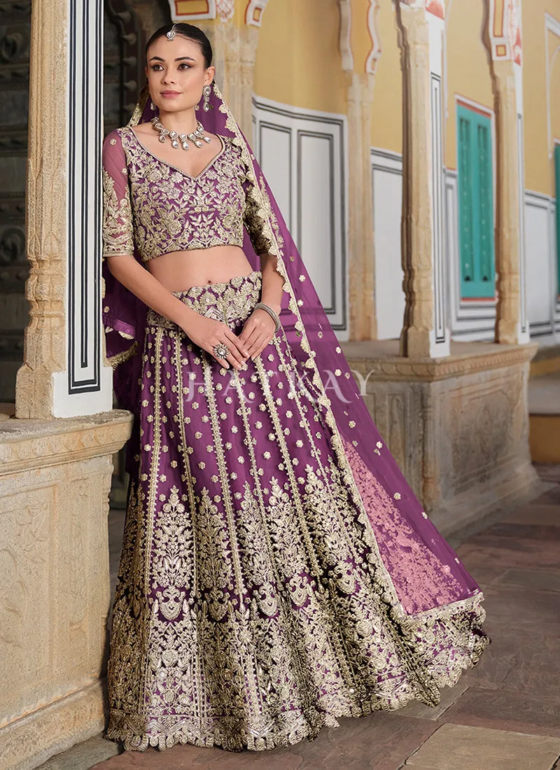 Purple Wedding Lehenga Choli