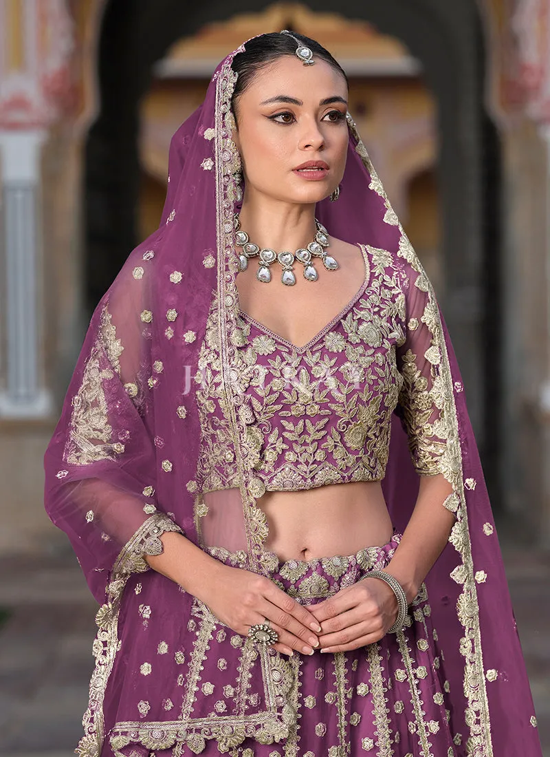 Purple Wedding Lehenga Choli