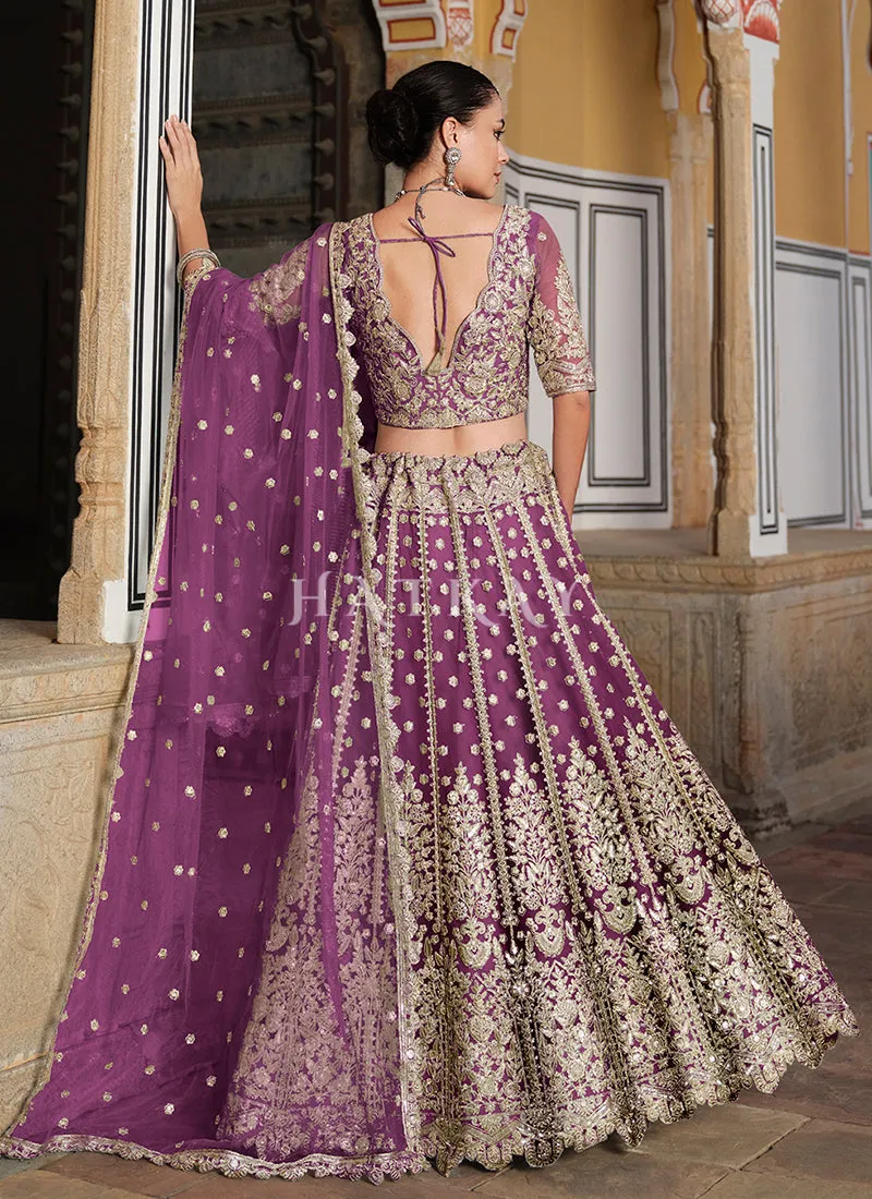 Purple Wedding Lehenga Choli