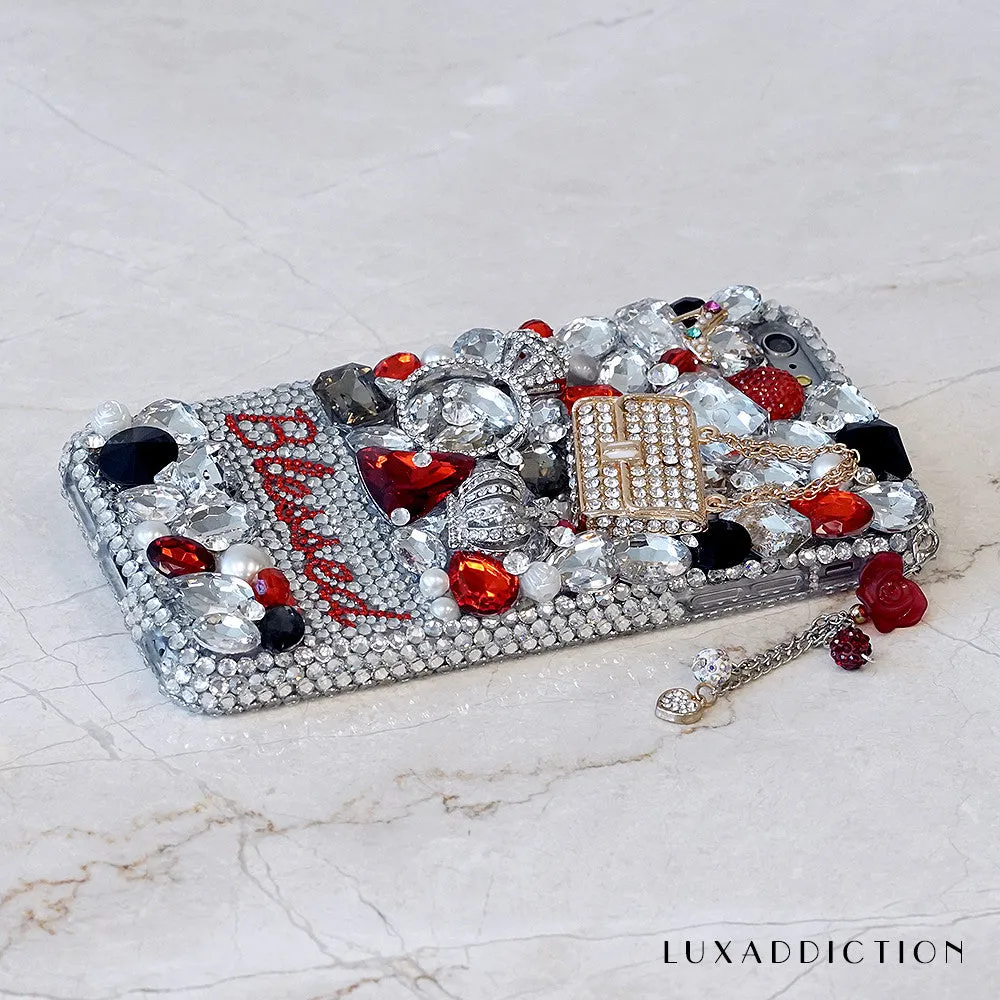 Queen of Fashion Hearts Personalized Name & Initials Design (style PN_1113)