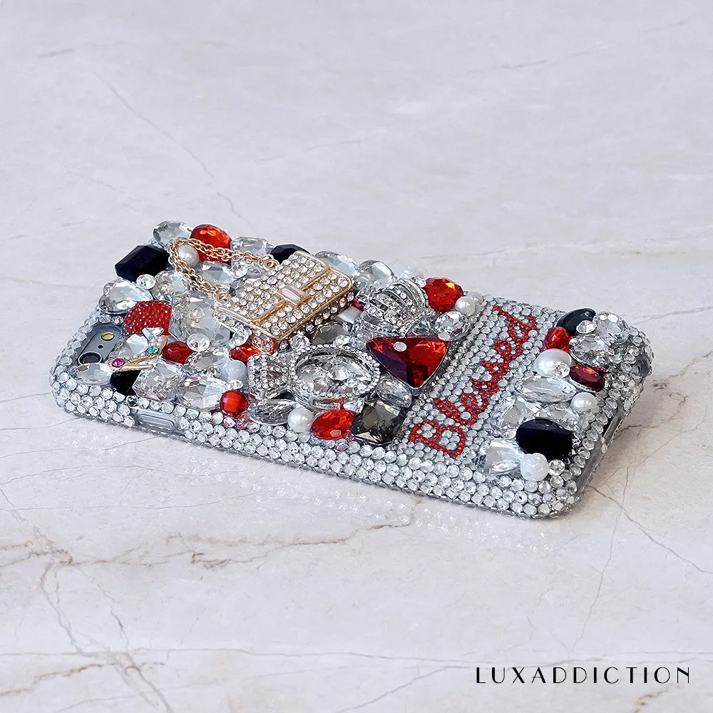Queen of Fashion Hearts Personalized Name & Initials Design (style PN_1113)