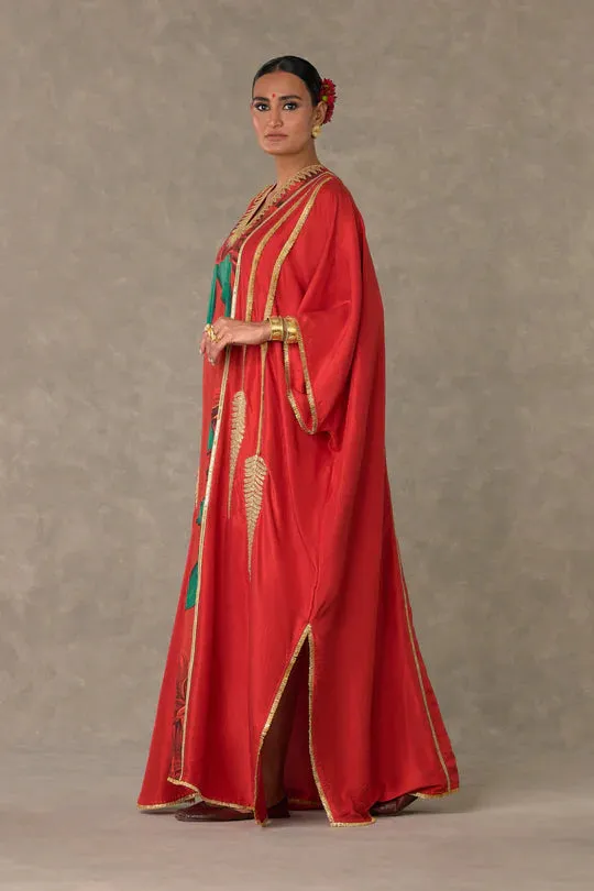 Red Candy Swirl Kaftan