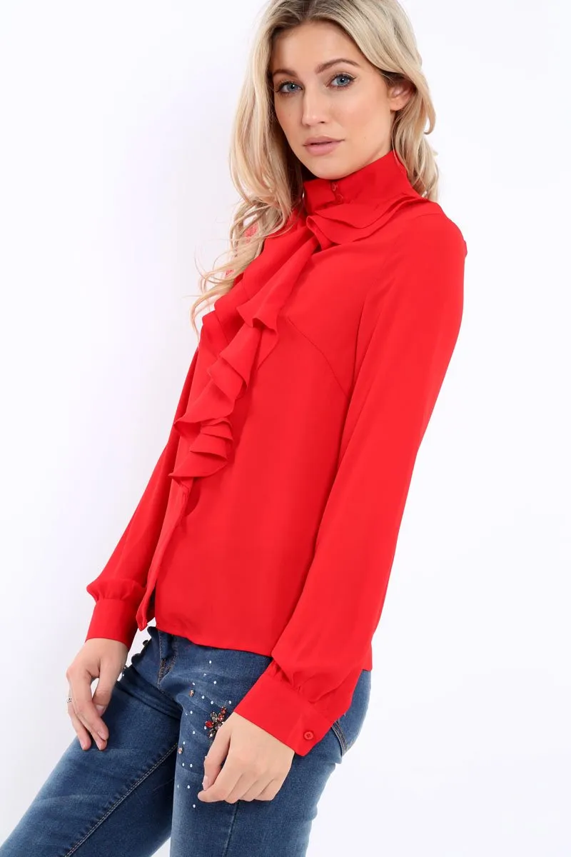 Red Ruffled Blouse - Corda