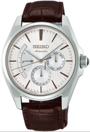 Seiko Presage Mechincal Automatic Power Reserve Brown Leather SARW033