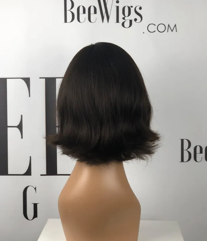 Short Cut Wavy Skin Top Wig