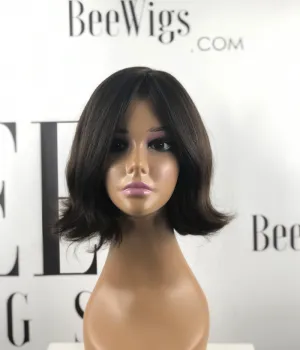 Short Cut Wavy Skin Top Wig