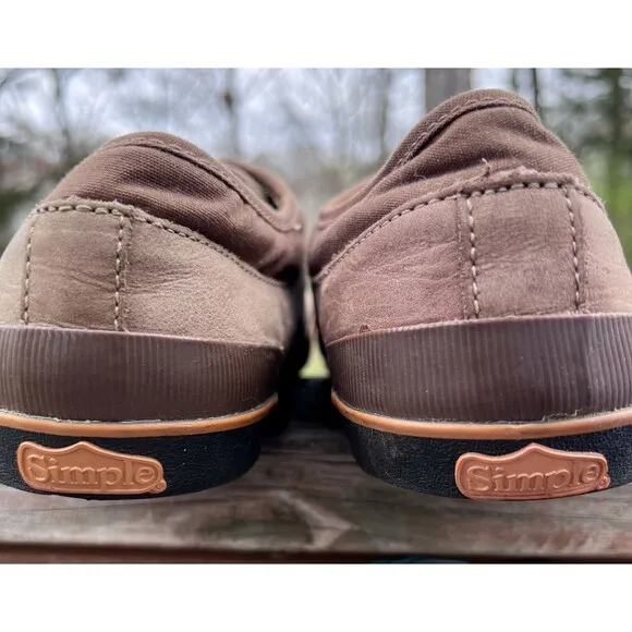 Simple Brand Leather Eco Sneaker Original Skate Shoe Mens Size 11 Brown Street