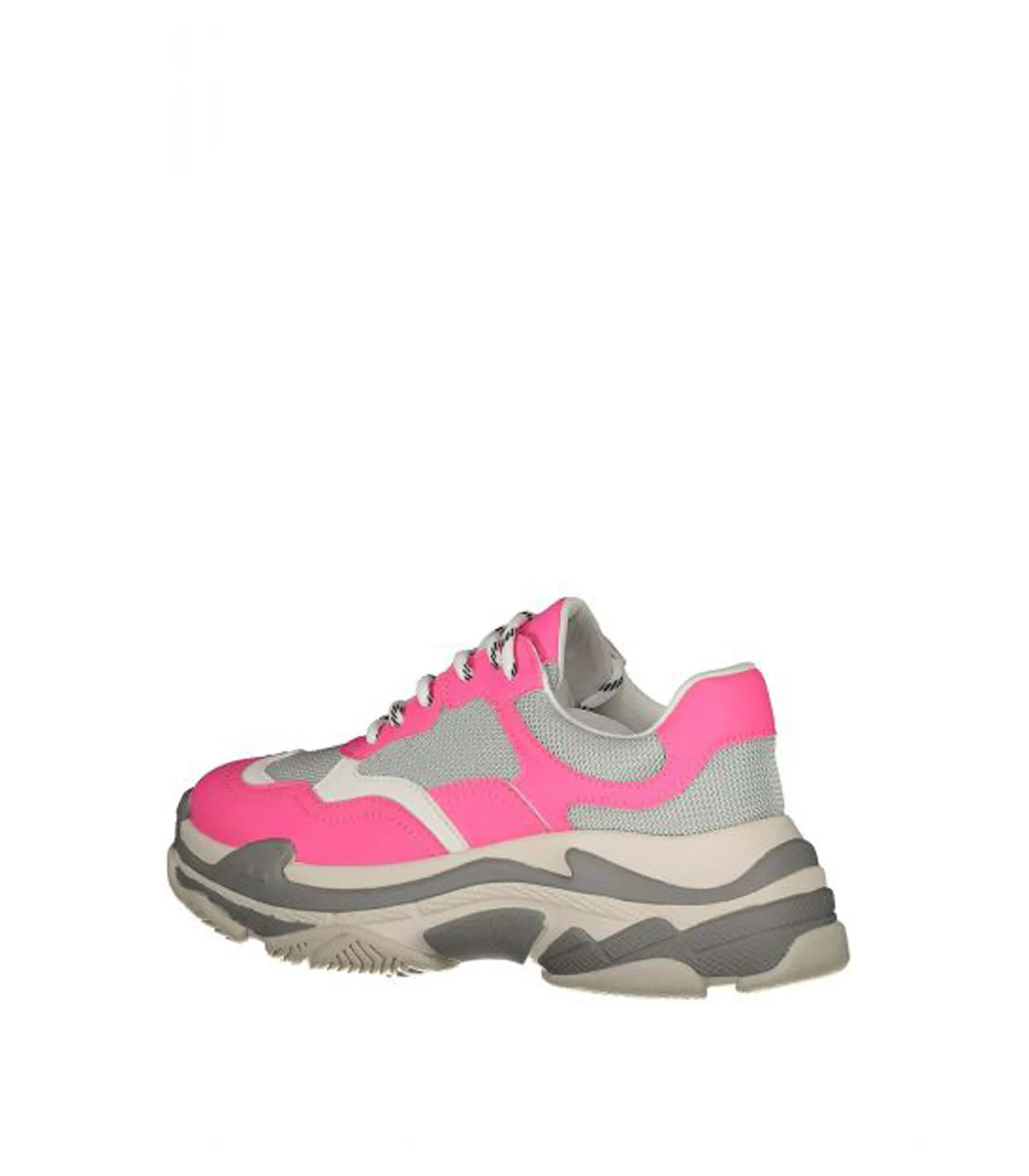 Sneaker Allacciata A Fondo Alto Pelle