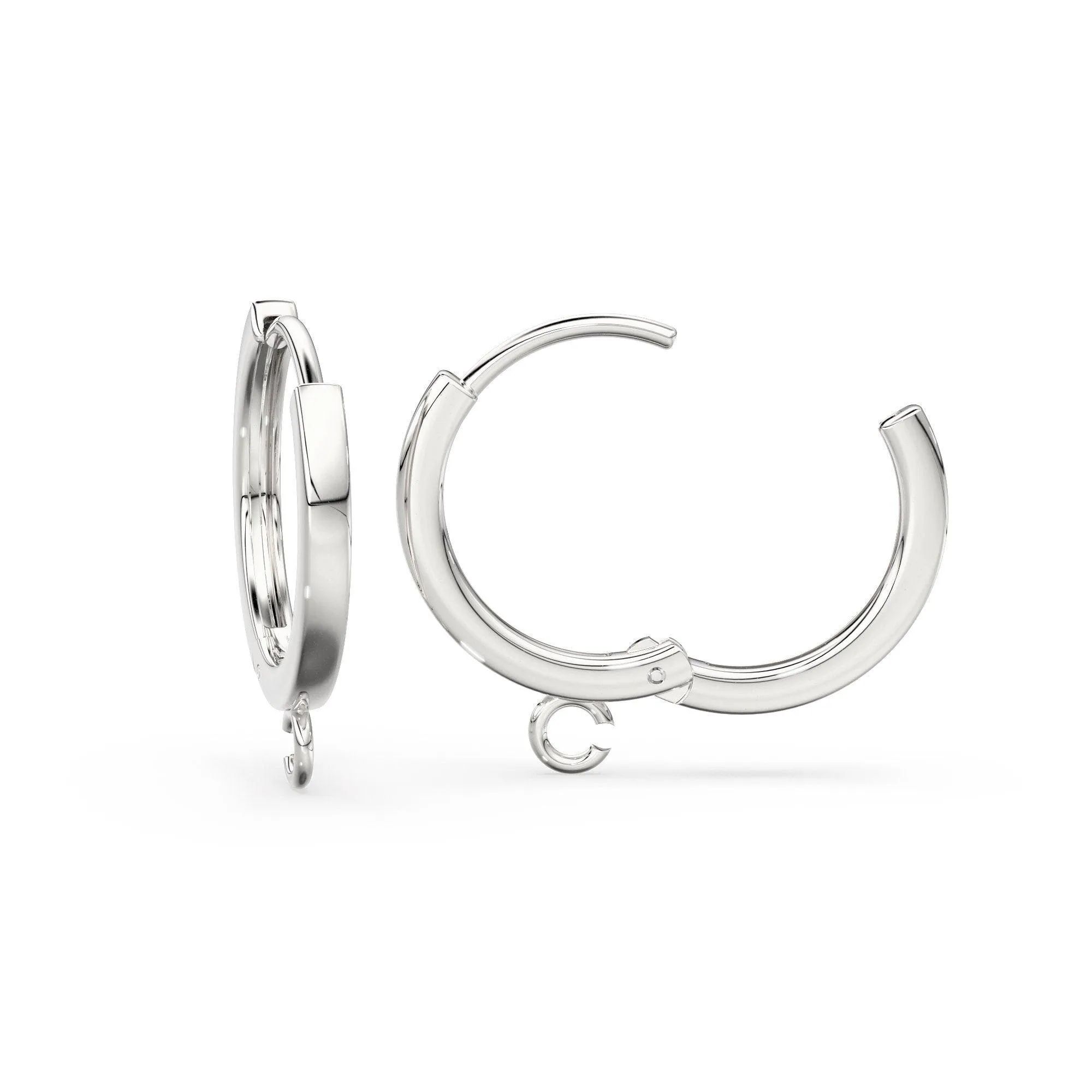 Solid Gold Round Lever back Earrings Hook / 14k 18k Solid Gold Earring Hooks / Sale