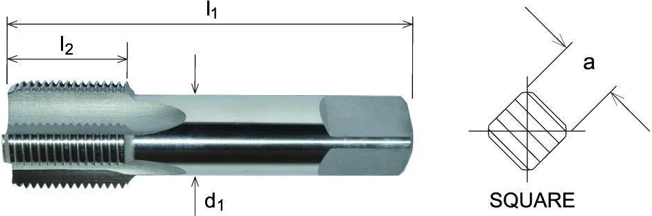 SOMTA - Series 581 HSS NPS 1/2" Taper Tap - Taper Pipe Tap