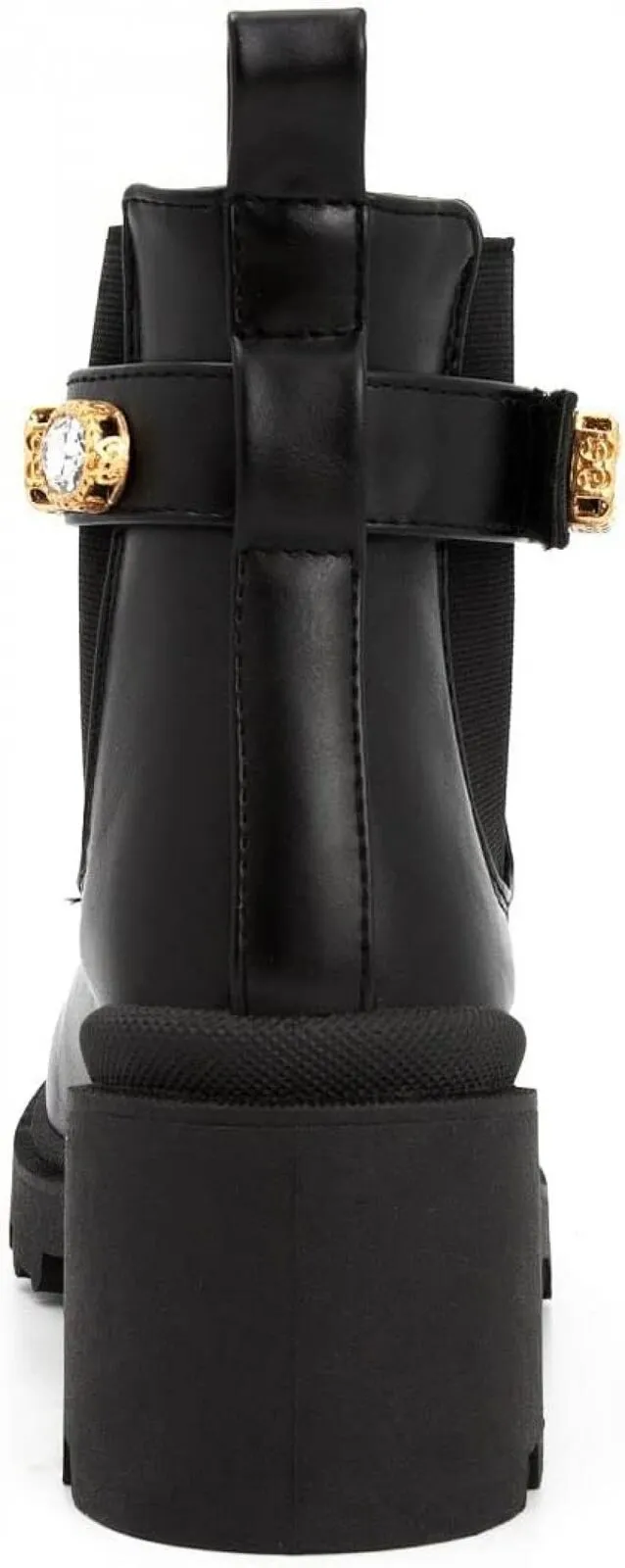 Sugar Favorite Mid Calf Chunky Heel Lace Up Fashion Boots Favorite Black 9M