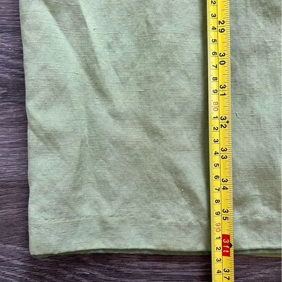 Tess Silk Linen Blend Green Sleeveless Knee Length Lined Dress Women's size 8