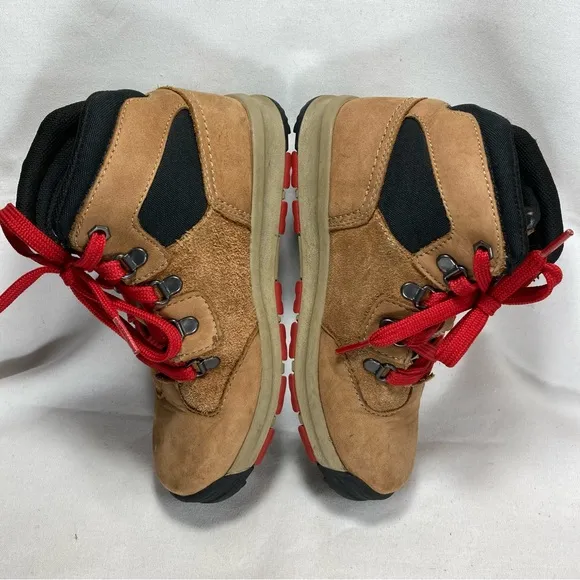 Timberland Scramble Hiking Boots 2573R High Top Lace Up Wheat Black Youth 13