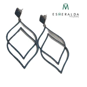Turquoise Stone Pointed Teardrop Earrings