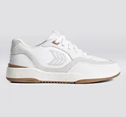 UBA White Leather Smoke White Suede Ice Logo Sneaker Men