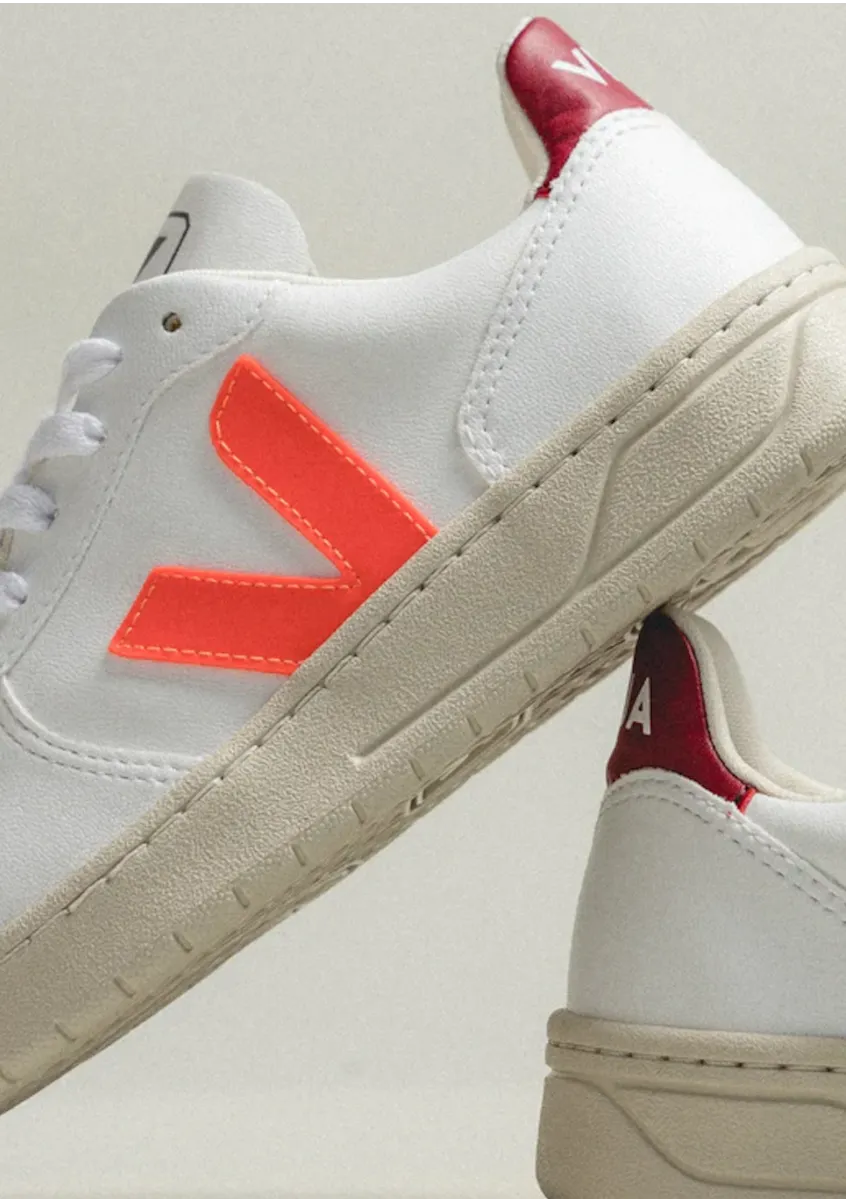 Veja V10 Cwl White Orange Fluo Marsala