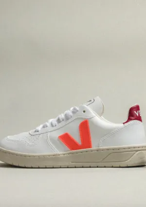Veja V10 Cwl White Orange Fluo Marsala