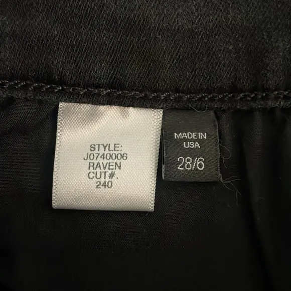 Veronica Beard Debbie High Rise Ankle Crop Skinny Jeans Raven Black 28 / 6