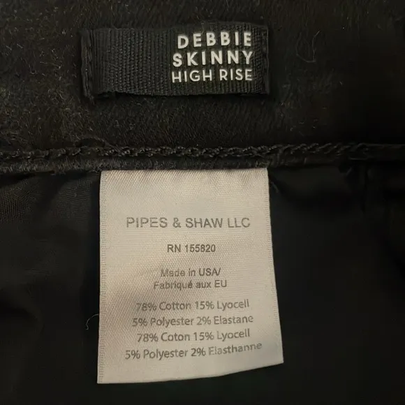 Veronica Beard Debbie High Rise Ankle Crop Skinny Jeans Raven Black 28 / 6