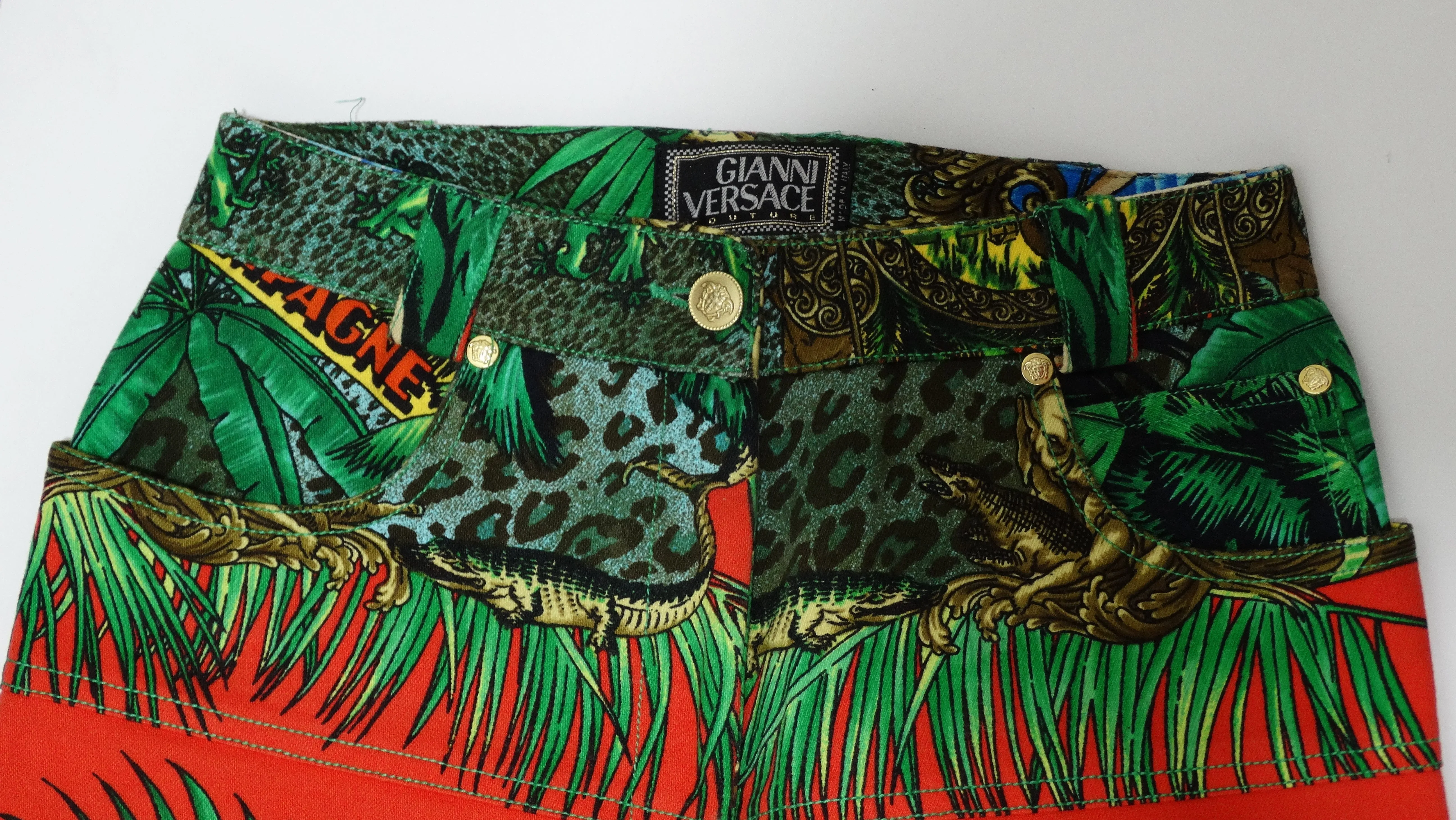 Versace 1990's Tarzan Print Jeans
