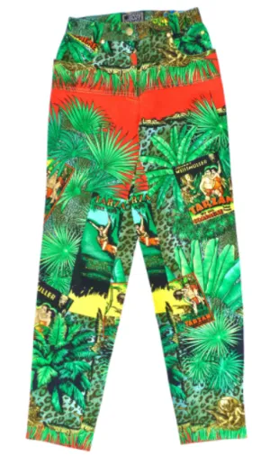 Versace 1990's Tarzan Print Jeans