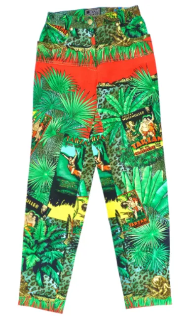 Versace 1990's Tarzan Print Jeans